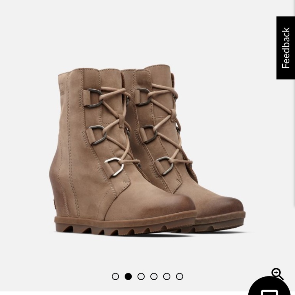 NWT Sorel Joan of Arctic Wedge II Ashbrown 7.5